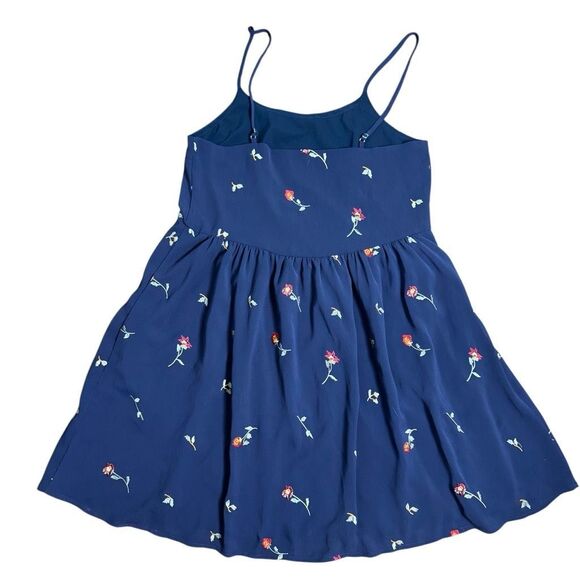 Madewell Embroidered Babydoll Cami Dress Matilda Dark Night Women’s Size Small - Picture 3 of 9